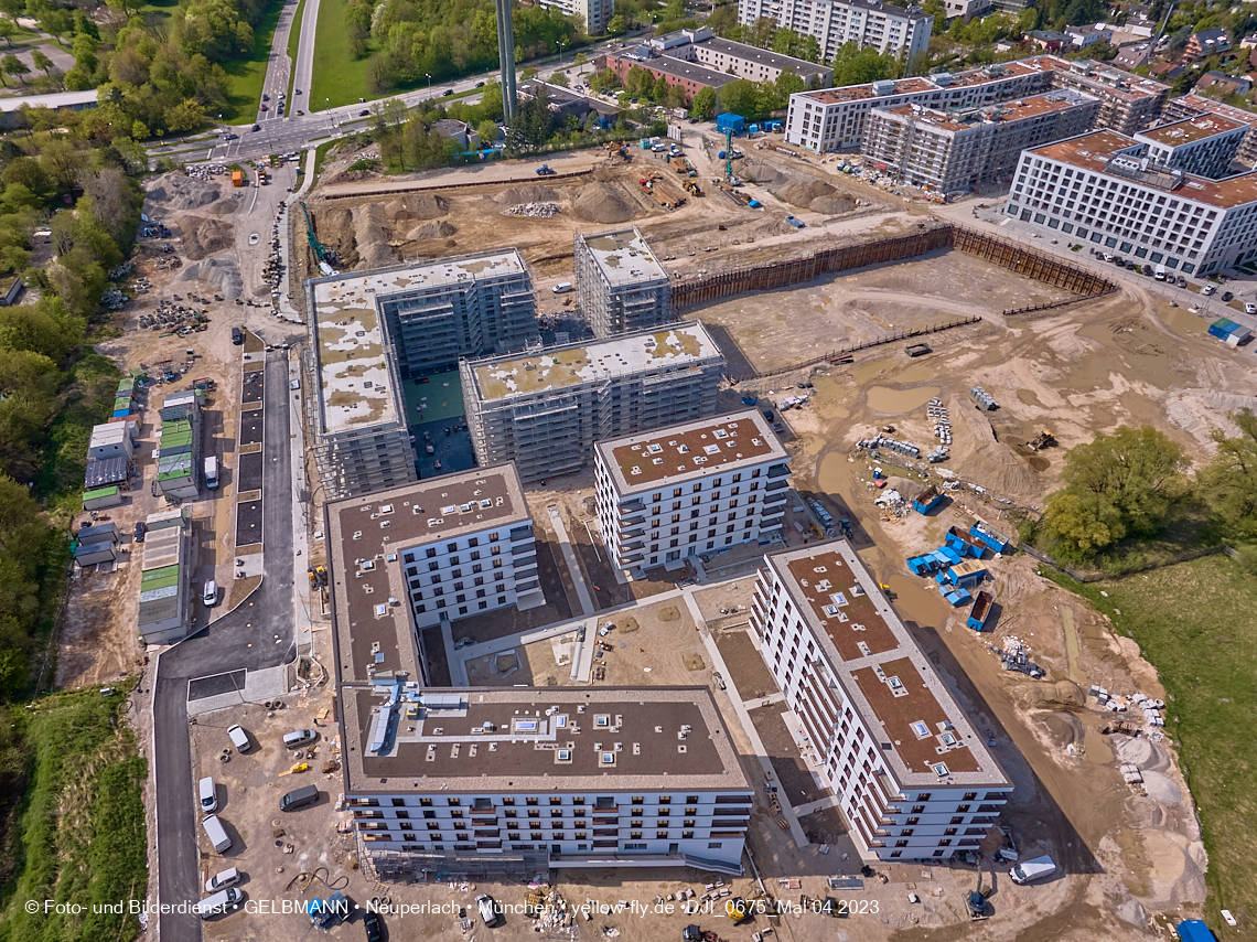 04.05.2023 - Luftbilder vom Alexisqaurtier und Pandion Verde in Neuperlach 04.05.2023 - Luftbilder vom Alexisqaurtier und Pandion Verde in Neuperlach